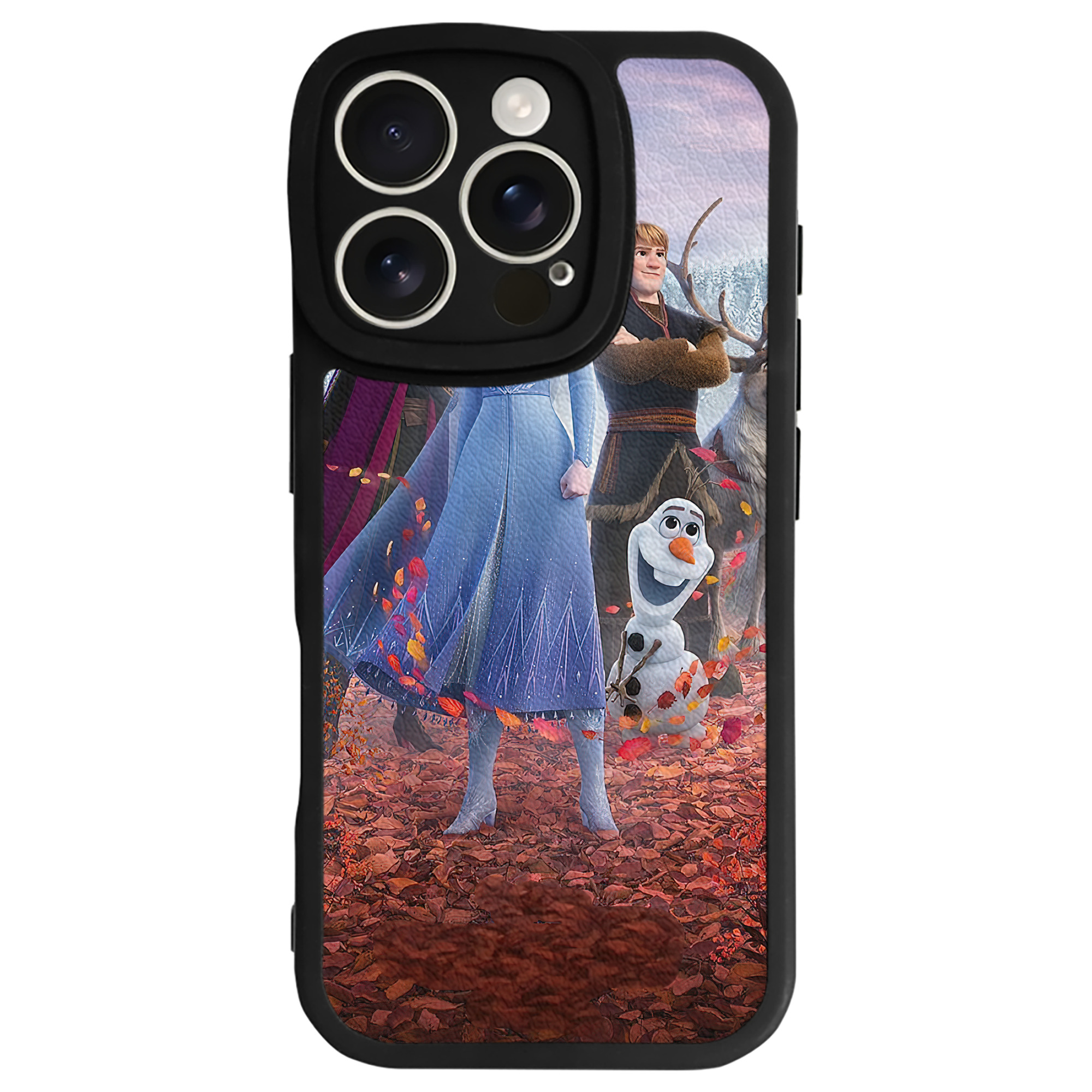 （画像用） アナと雪の女王 アンナ エルサ Frozen Anna Elsa 【iPhone 16シリーズ対応】シリコンスマホケース（レザー調） 材質：シリコン